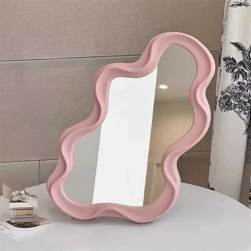 Irregularshaped Tabletop Vanity Mirror Cloudshaped Makeup Mirror Waterproof Bathroom Wallmounted Mirror Decorative Mirror C250916