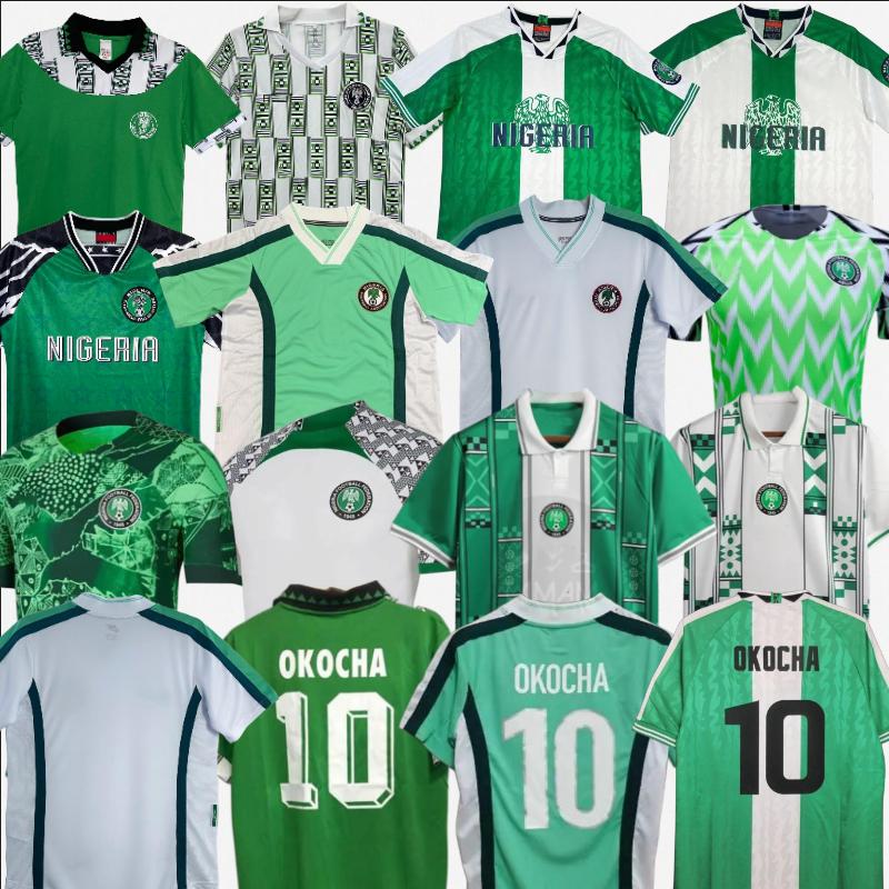 1994 Nigeria Retro Soccer Jerseys Okocha 1996 1998 Classic Vintage jersey Football Shirt Yekini Ikpeba Oliseh Enyeama 2008 18 22 23 24 25 Kanu Finidi Nwogu Futbol Kit
