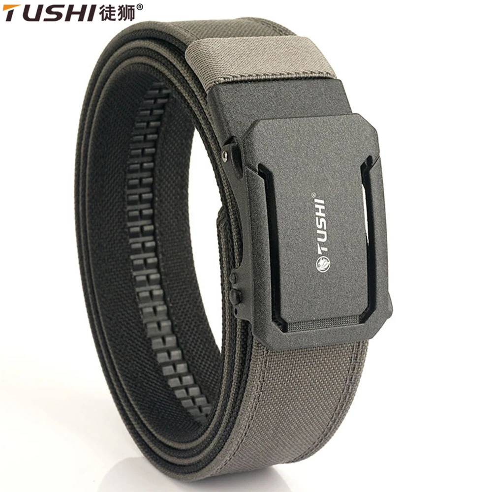 TUSHI Military Tactical Belt for Men Sturdy Nylon Metal Automatic Buckle Duty Belt Outdoor Girdle IPSC Sports Accessories250915
