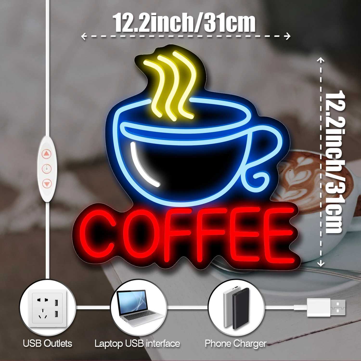 1 piece of coffee neon sign wall decoration in coffee shops cafes bars and restaurants eyecatching drink counter sign Y250916