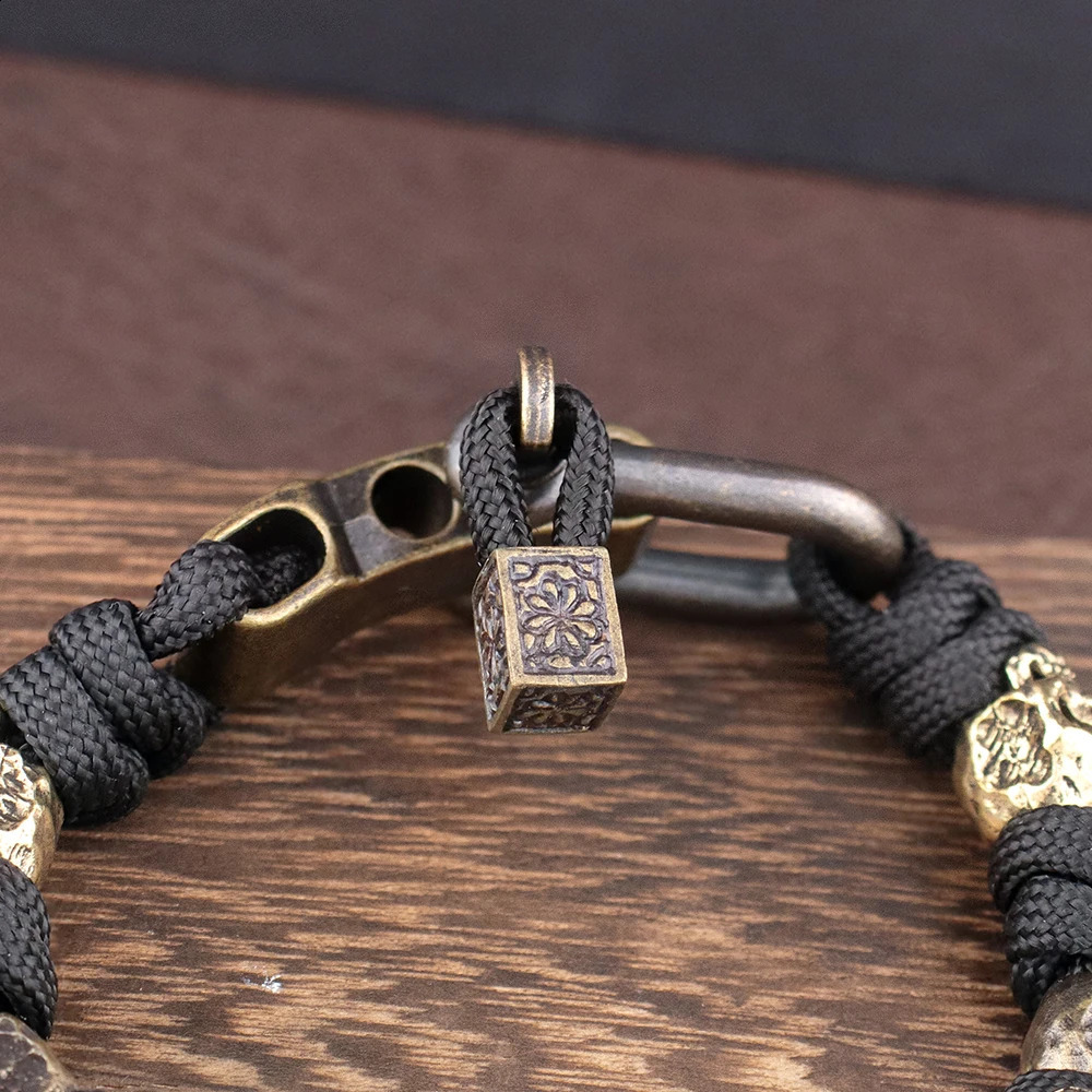 Fashion Skull Bracelets for Halloween Gifts Gothic Adjustable Woven Bracelet Punk Hip Hop Charm Male Jewelry Accessories 250916