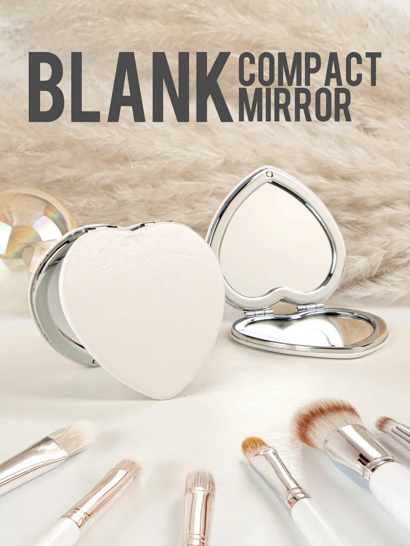 Heart Shape Double Sided Makeup Mirror 1x2x HD Magnification Black White Portable HolidayBirthdayWedding Hot Sale Now C250916