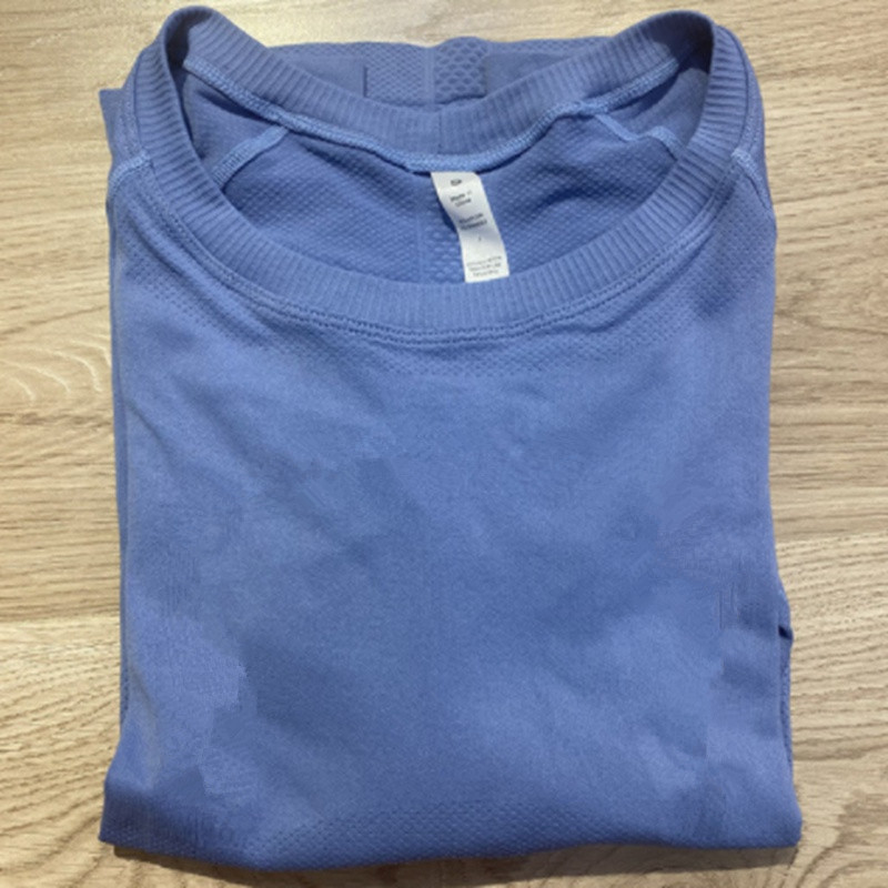 Women's Yoga long sleeves Solid Color Nude Sports Shaping Waist Tight Fitness Loose Jogging Sportswear Women's High Quality