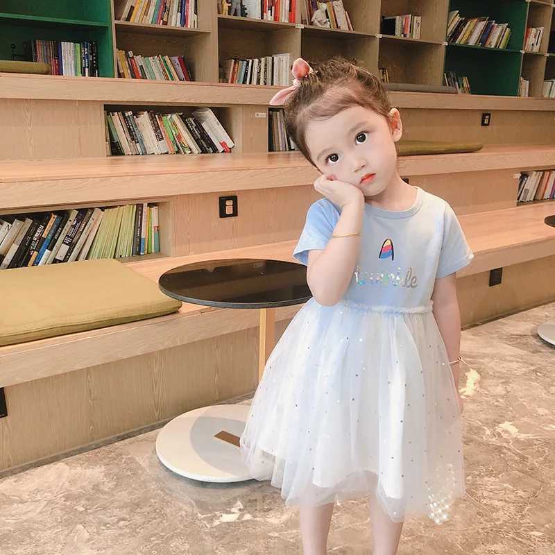 New Childrens Dresses Summer Thin Baby ShortSleeved Yankee Princess Dresses Girls Sarong Girls Skirt Girls Summer Dresses C250916