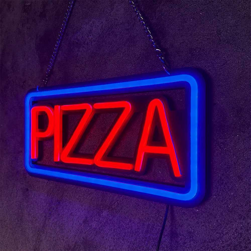 LED Neon PIZZA Sign Bar Club Party Lighted Sign for Shop Hanging Decorative Background Signs Y250916