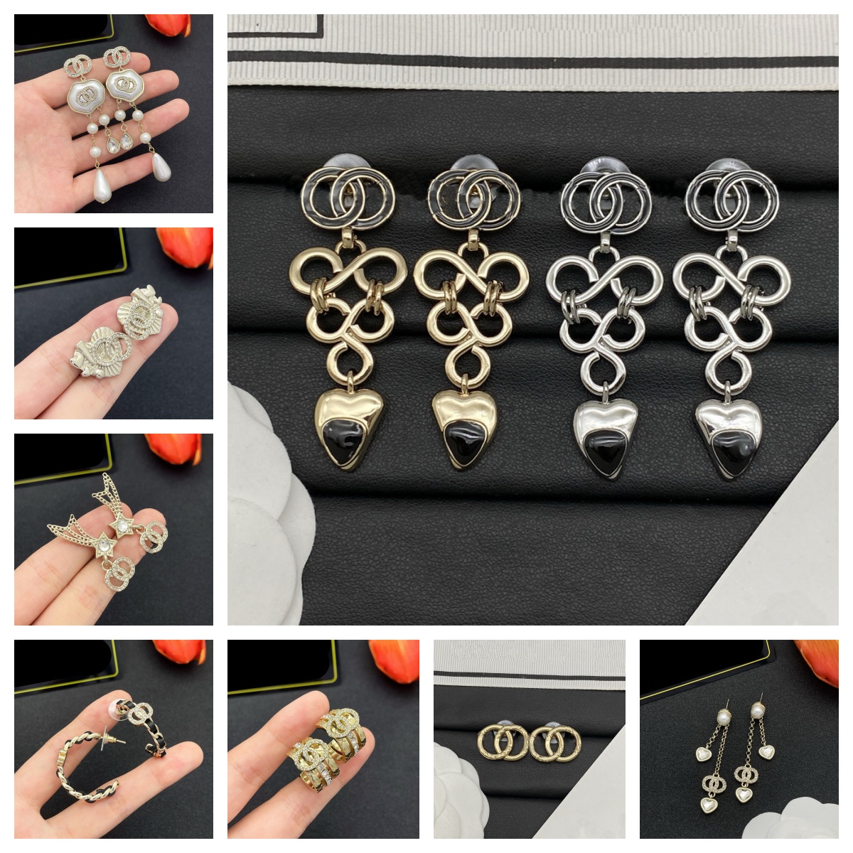 20Style Round Sier Letters Stud Famous Earings Designer for Woman Geometry Crystal Rhie Pearl Earring Fashion Wedding Party Designers Jewerlry Gifts