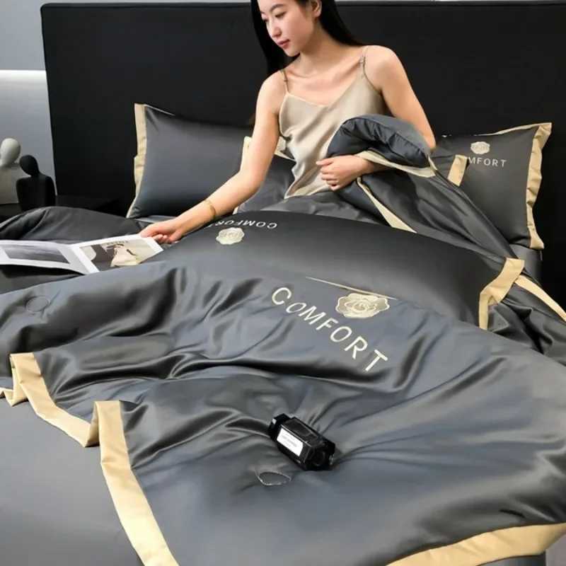 Luxury Ice Silk Summer Quilt Thin Cool Air Conditioner Blanket for Adults - Single Piece, Simple Design W260302