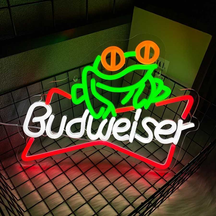 Budweiser Neon Signs For Wall DecorLED Neon Light for Bedroom Man CaveBarPubBistroGarageStoresRestaurant Birthday Gifts Y250916