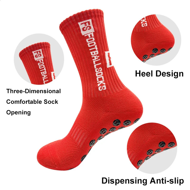 3 Pairs FS Nonslip Football Socks Men Women Sports AntiSlip Soccer Stockings Silicone Bottom Breathable Outdoor 250916