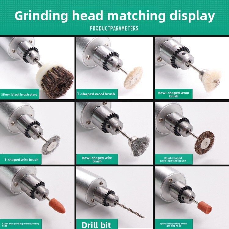 Precision Mini Jade Stone Craft Electric Grinder Drilling Grinding Polishing Cutting Carving DIY Hand Drill
