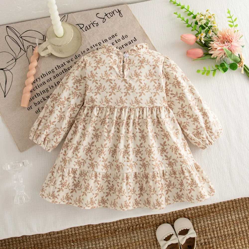 Korean Fashion Girls Dress 2025 Spring and Autumn New Little Girl Princess Skirt Long Sleeve Fake Two Piece Dress C250916