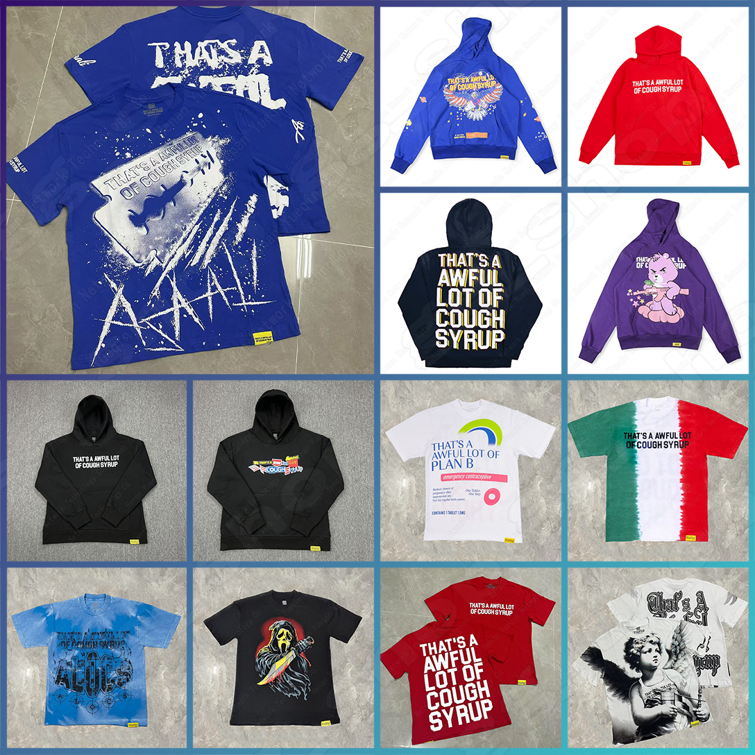 AWFUL LOT designer t shirt summer men t shirt fashion street shirts outdoor casual shirts graphic tee y2k shirt coughsyrup hip hop cough syrup hoodie neutral hoodie