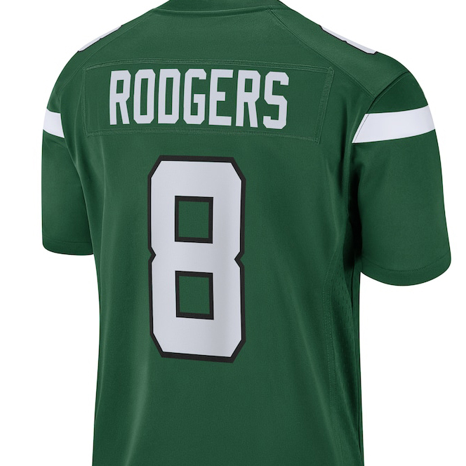 Rodgers Embroidery Custom Football Jerseys Williams Ahmad Sauce Gardner Garrett Wilson custom Breece Hall Zach Lazard Joe Namath Chrebet Martin