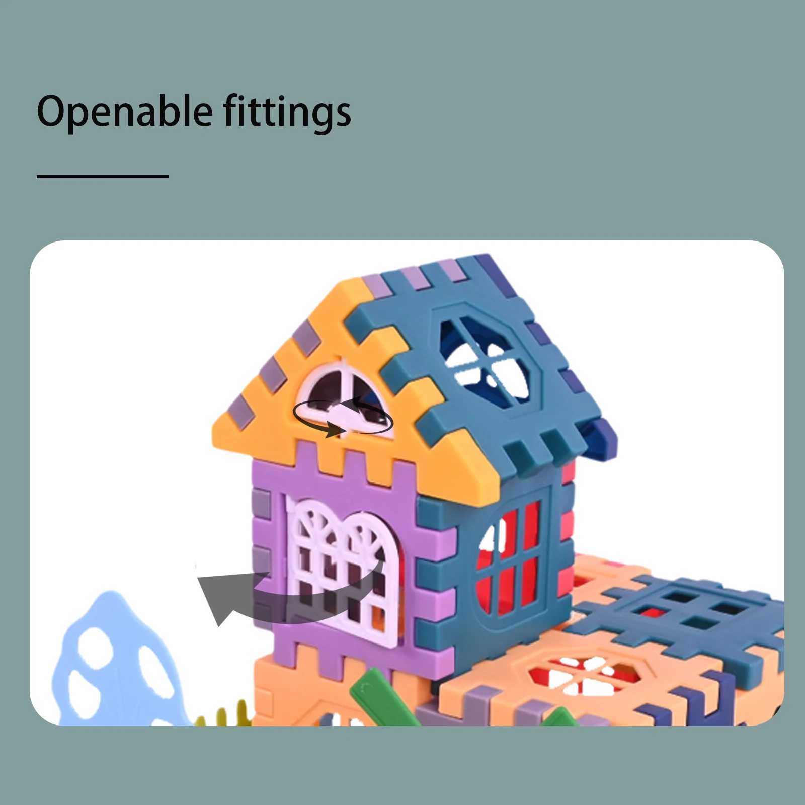 Large Scale House Building Block Simulation Window Design Kindergarten Construction Creation Of Boys And Girls Large House Bui C2509161