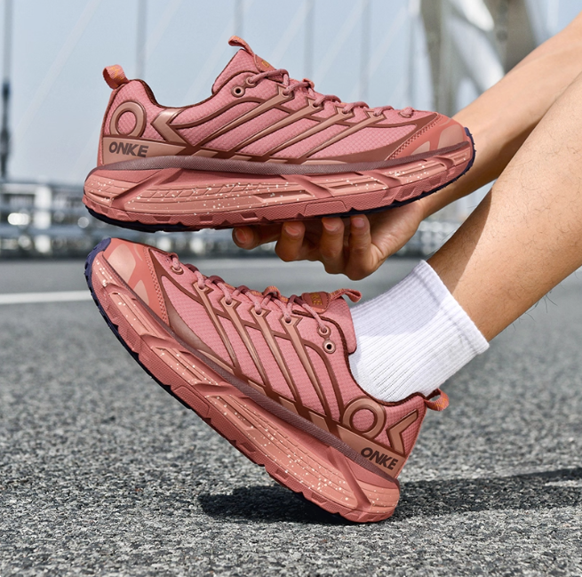 ONKE Women's & Men's Running Shoes 2025 New Autumn Lightweight Mesh Breathable Shock Absorption Anti-Slip Odor-Resistant Sports Footwear