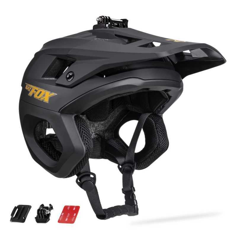 BATFOX 34 Bike Helmet Half Helmet Mountain Bike Racing Ear Protection Casco Bicicleta Mtb Off Road BMX Cycling Bicycle Helmets J250916