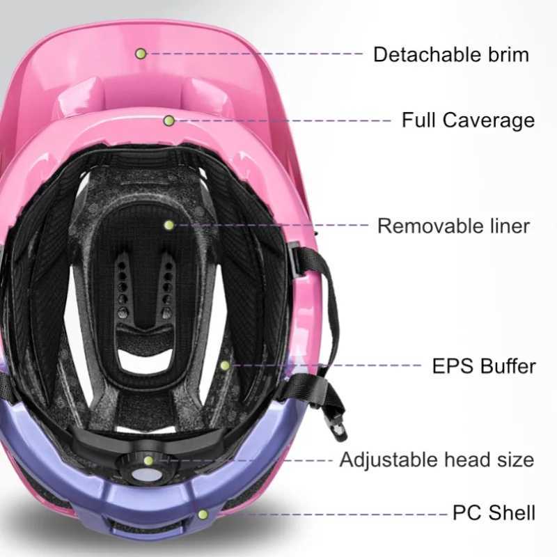 BATFOX Youth Cycling Helmet Multi Color Choice Dazzle Mountain Bike Helmet Ebike DH MTB Cycling Safety Hat Helmet CEEN1078 J250916