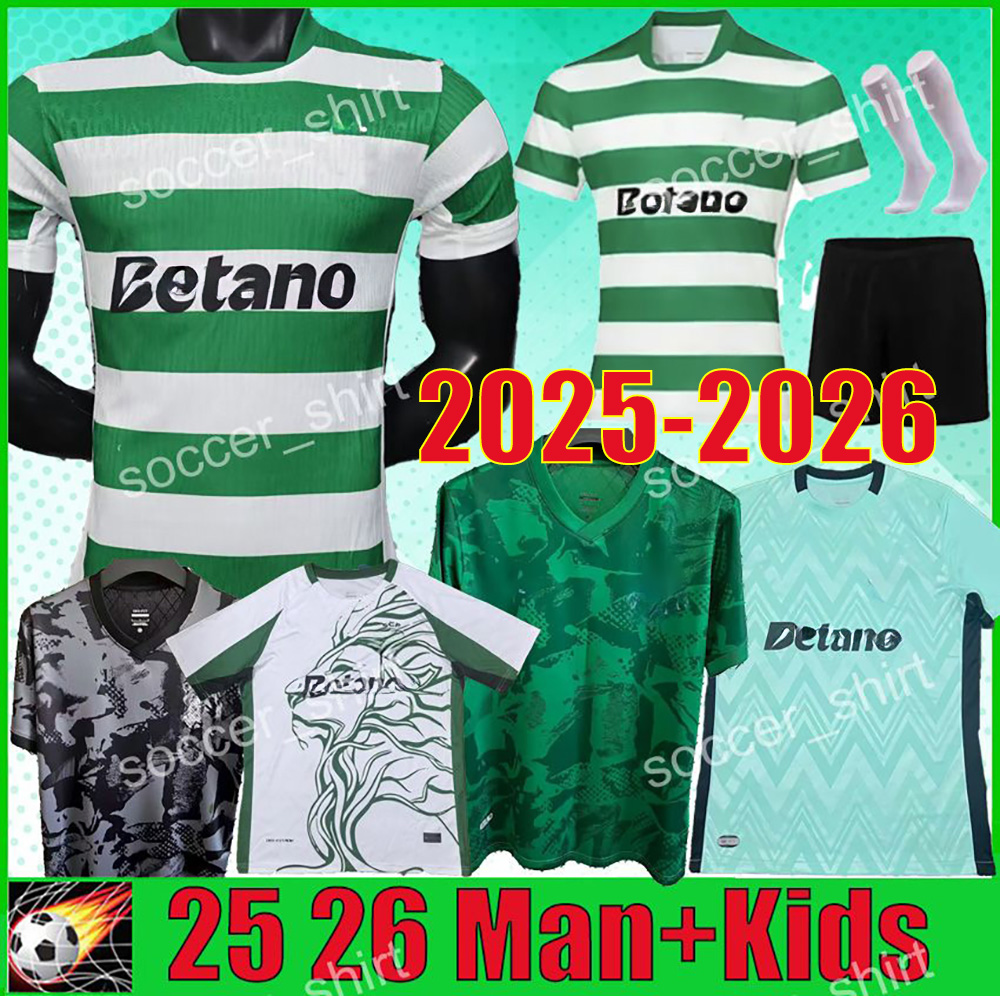 25 26 Sporting Soccer Jerseys big size 2025 2026 Cp Fans player Maillot football shirt GYOKERES G.INACIO Shirt Men women Kids Kit