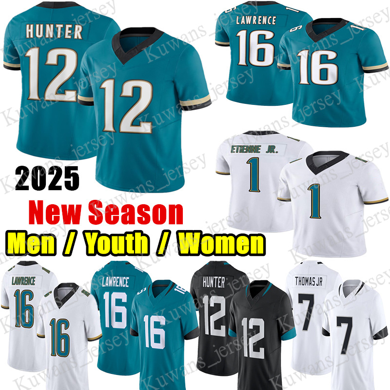 #12 Travis Hunter Football Jersey #16 Trevor Lawrence Travon Walker Travis Etienne Foye Oluokun Josh Hines-Allen Darnell Savage Brian Thomas Jr Bhayshul Tuten jerseys