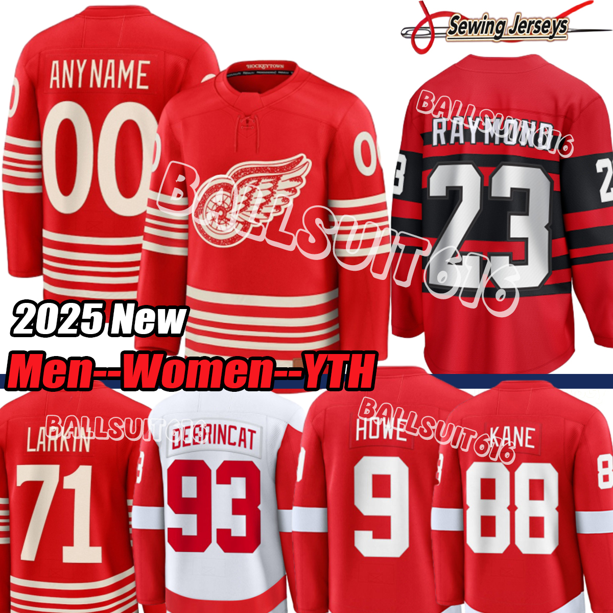 Stadium Series Jerseys 2025 88 Patrick Kanes Detroit Red Wingss Jersey Larkins LucasC Raymond Vladimir Tarasenko Stadium Series Hockey Jerseys new