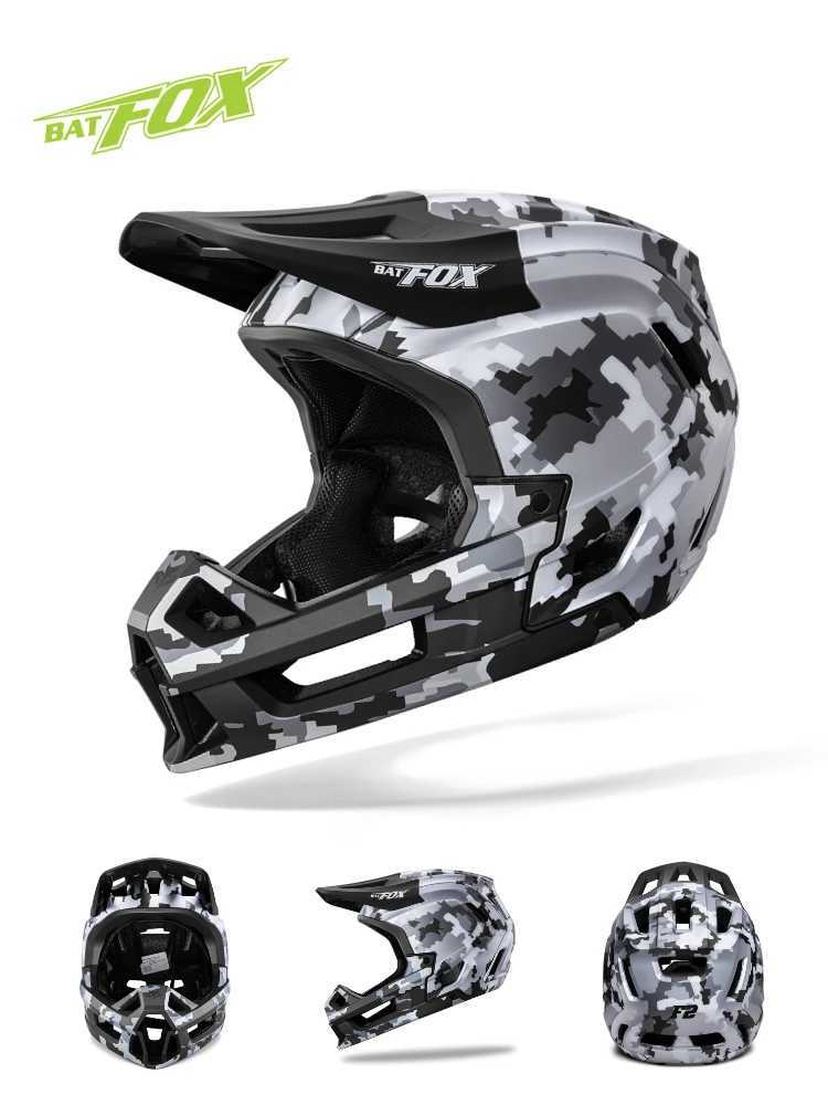 BATFOX MTB Full Face Bike Helmet Adult Youth Offroad Downhill Anticollision AM DH Cycling Moto Racing Mountain Bicycle Helmets J250916