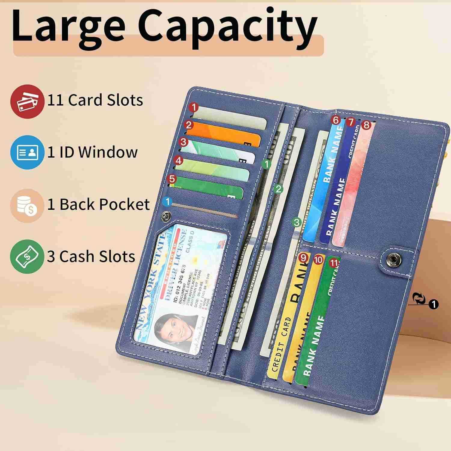 Ultra Slim Thin Wallet for Women Bifold Leather RFID Blocking Designer CARD Holder Z250916