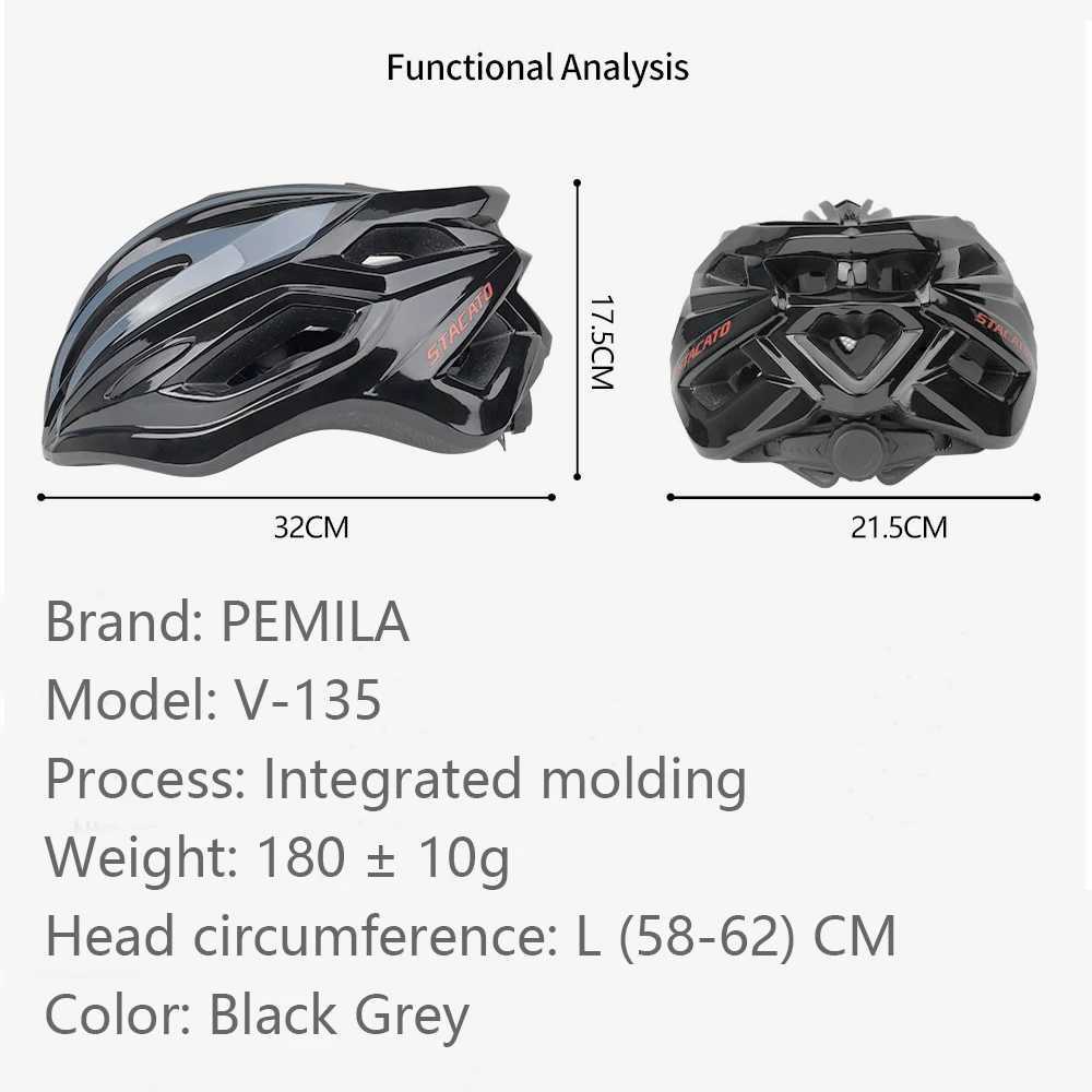 PEMILA New Ultralight Cycling Helmet Cycling Safety Cap Bicycle Helmet for Women Men Racing Bike Equipments MTB Bike Helmet 180g J250916