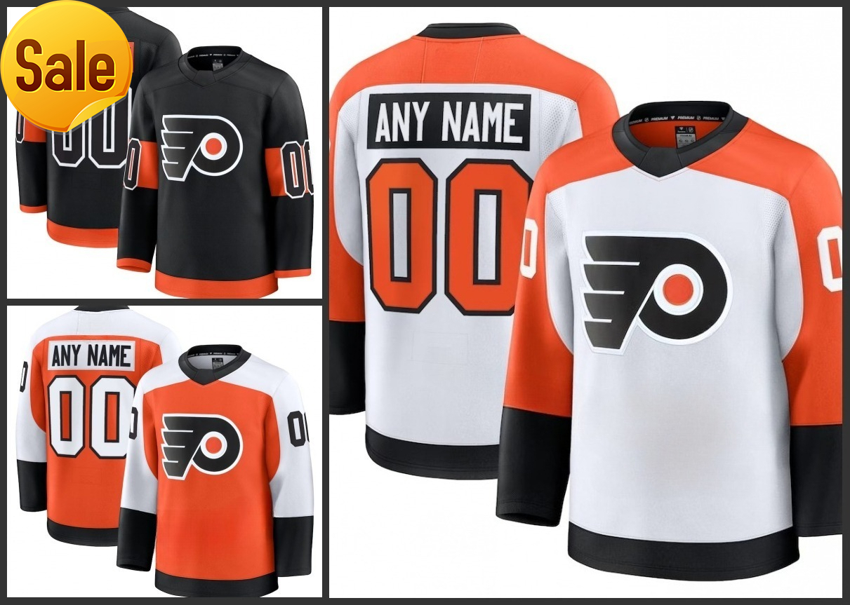 Flyers Travis Konecny Matvei Michkov Morgan Frost Ivan Provorov Nicolas Deslauriers Nick Seeler Sean Couturier Custom hockey Jersey