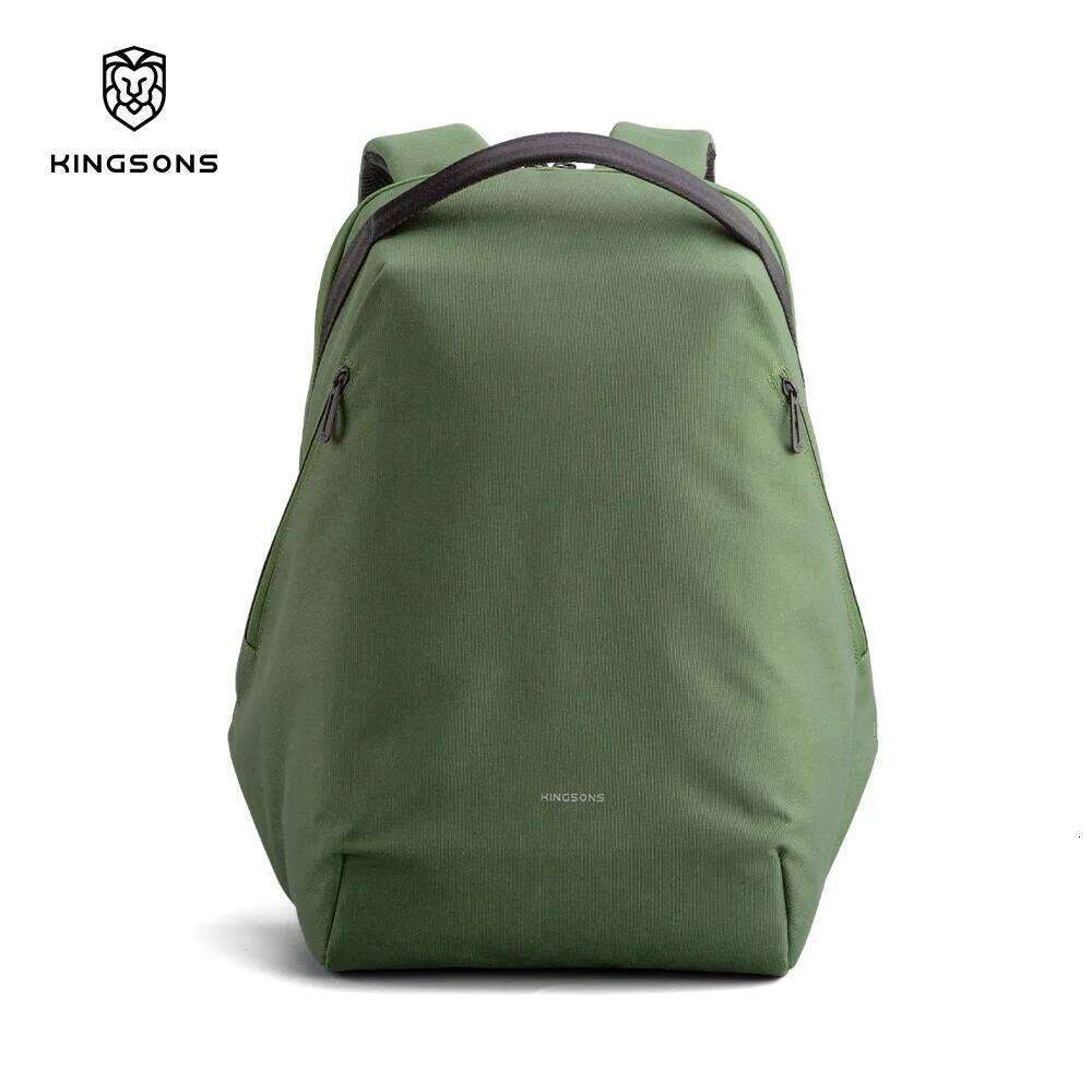 Kingsons 2025 New Recycled Poly For Men Women 15.6 inch Laptop Waterproof Travel Backpack With USB-A Charging Port