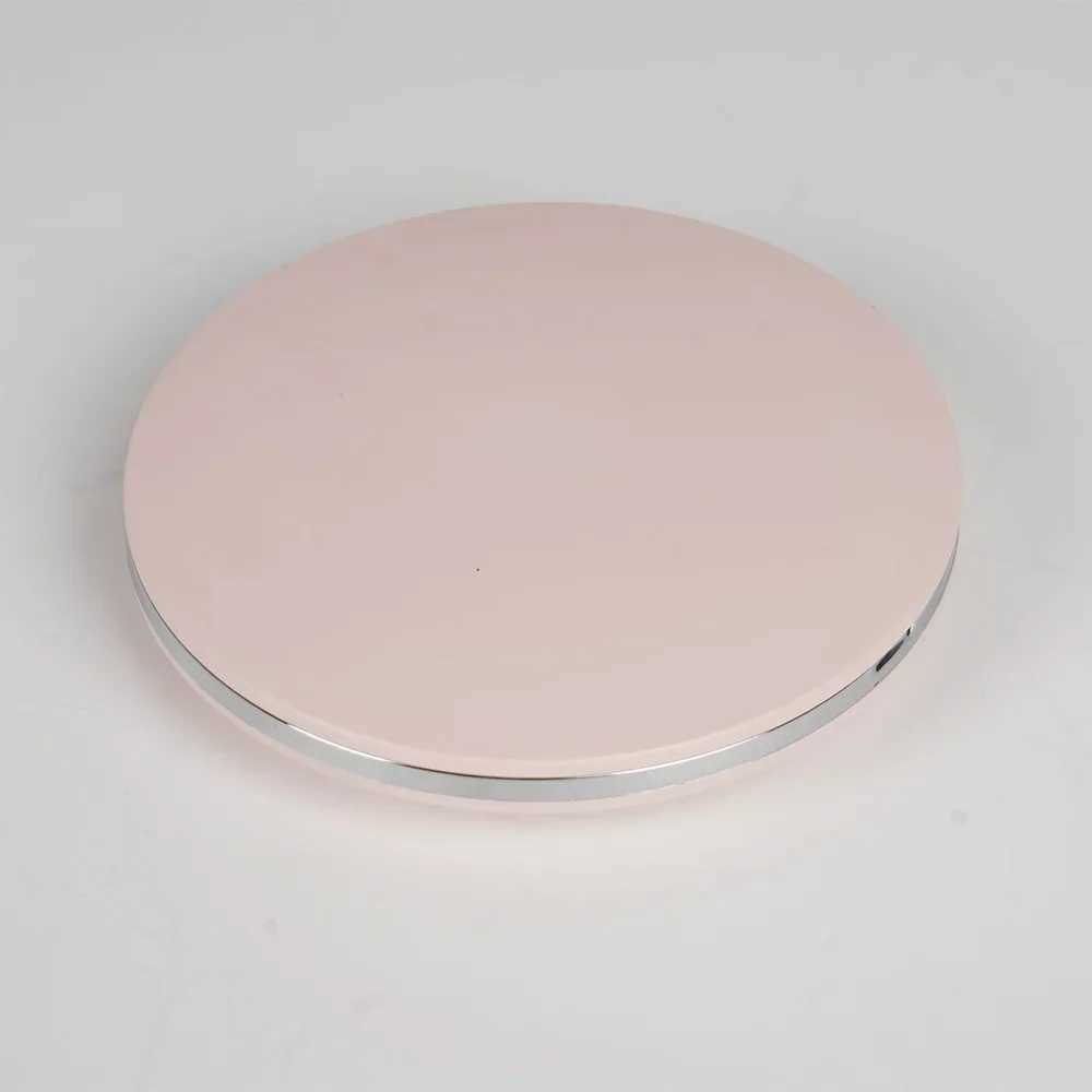 Handheld Pocket Portable Makeup Mirror with LED and Dual Sided Mirror with 5x Magnification and Rechargeability C250916