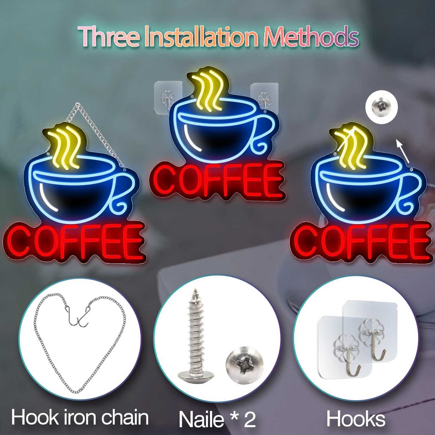 1 piece of coffee neon sign wall decoration in coffee shops cafes bars and restaurants eyecatching drink counter sign Y250916