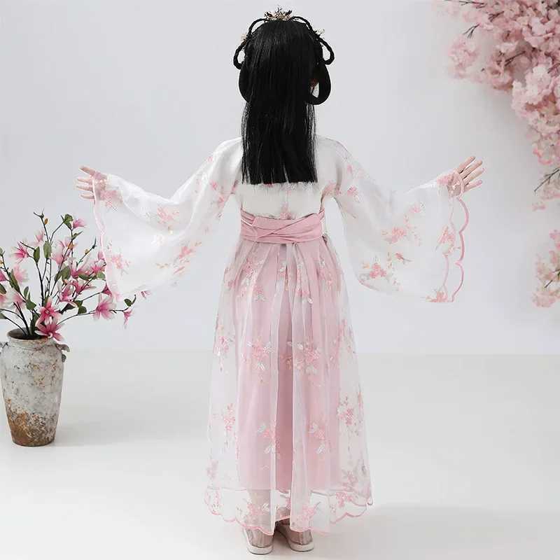 Kids Fairy Tang Costume Girls Casual Dresses Hanfu Girl Summer Childrens Clothing Outfit Princess Dress Baby Vestido Robe Fille C250916