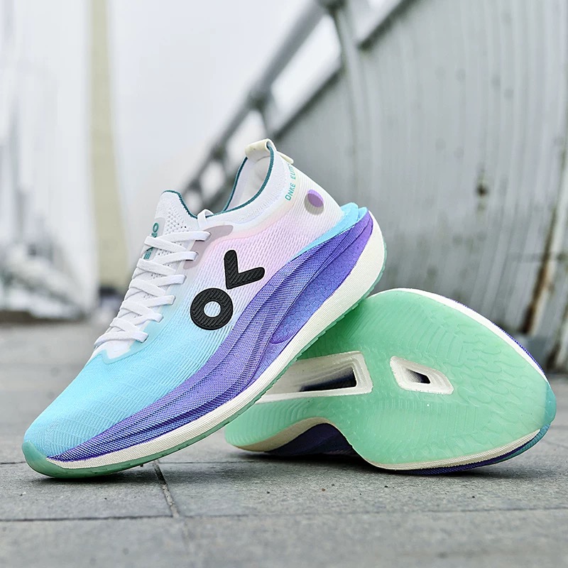 ONKE Women's Autumn Lightweight Breathabe Carbon Pate Running Men's Non-Sip Wear-Resistant Cushioning Coupe Sports Shoes Utra-Light