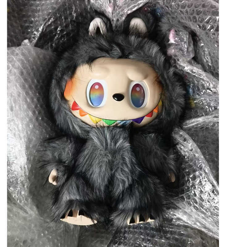 Big Angel Labubu 38CM on-hand leader blind box hand office doll first generation soft vinyl plush hanging ornament sweetheart L250916