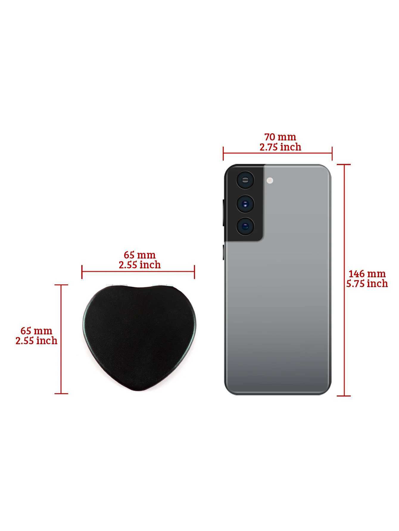 Heart Shape Double Sided Makeup Mirror 1x2x HD Magnification Black White Portable HolidayBirthdayWedding Hot Sale Now C250916