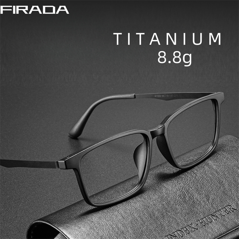 FIRADA Fashion Comfortable Glasses Retro Business Eyewear Square Optical Prescription Eyeglasses Frame For Men A1003250915ww
