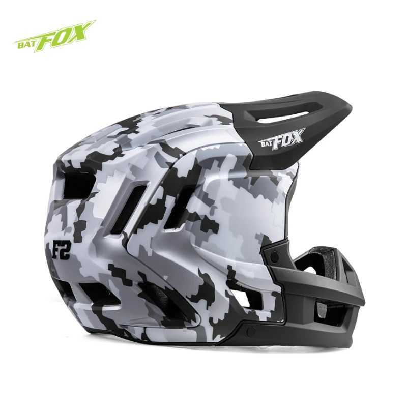 BATFOX New Adult Full Face Bike Helmet PROtection BMX Dh MTB BicycLE Helmet Men Women ELEctric Moto Cycling Safety Helmets J250916