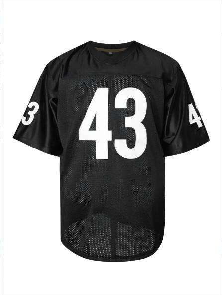 43 Troy Polamalu Black ed Fooball Jersey Casual V-Neck Sports Shirt for Outdoor Activities Parties, Sizes S-XXXL Free shipping