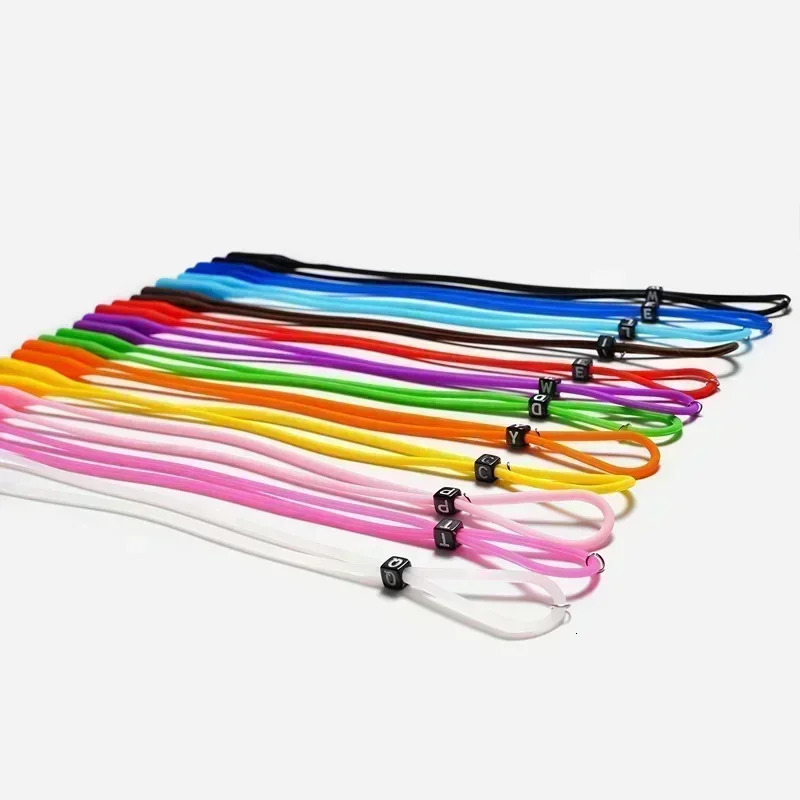 31pcs Candy Color Elastic Silicone Eyeglasses Straps Sunglasses Chain Sports AntiSlip String Glasses Ropes Band Cord Holder250915