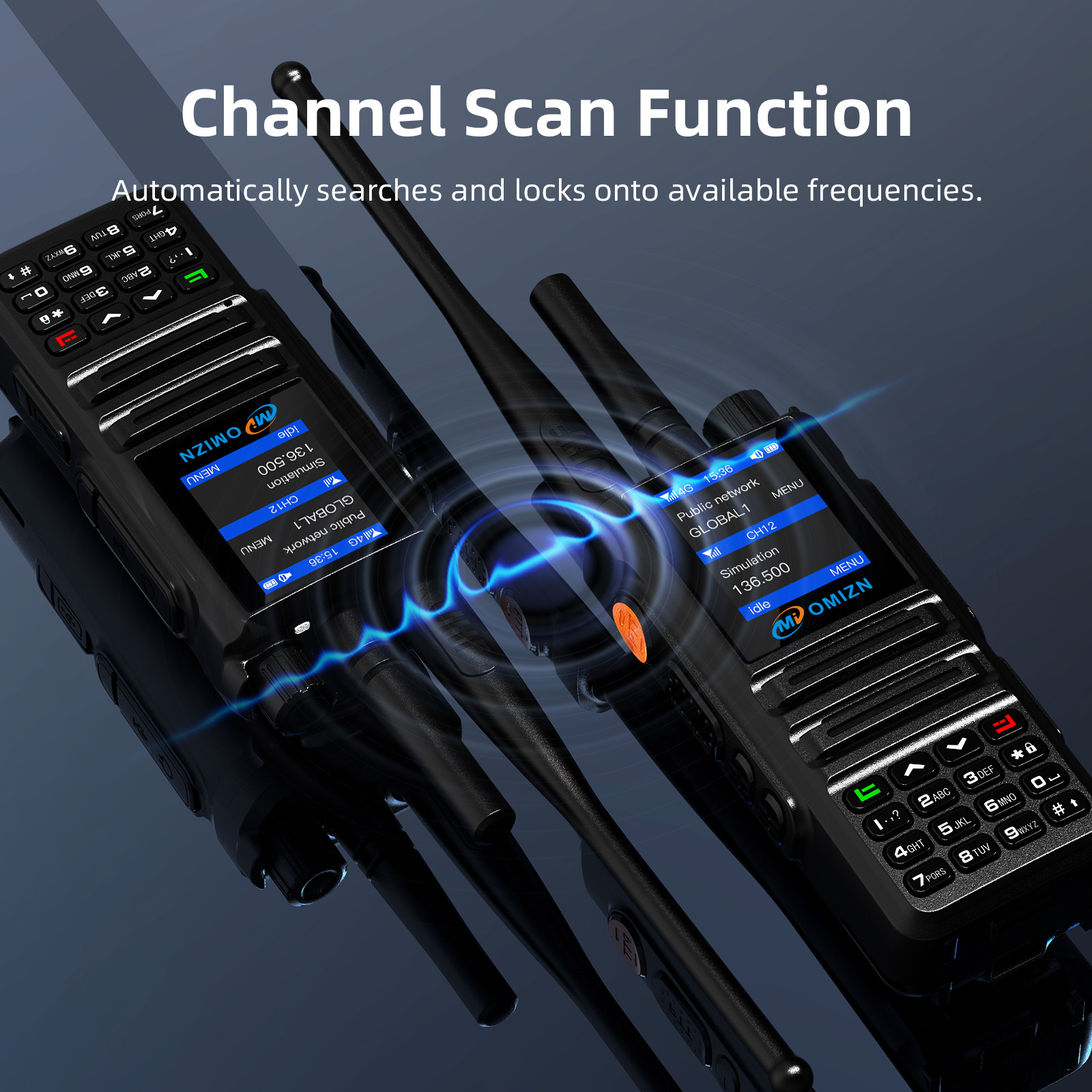 OMIZN X8 4G/GMRS UHF Android Dual Mode Walkie Talkie Unlimited Range Supports GPS Zello WiFi Bluetooth AES256 Encrypt