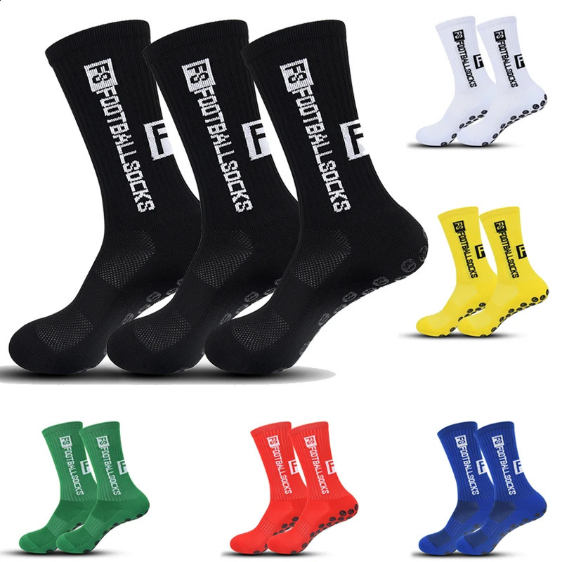 3 Pairs FS Nonslip Football Socks Men Women Sports AntiSlip Soccer Stockings Silicone Bottom Breathable Outdoor 250916