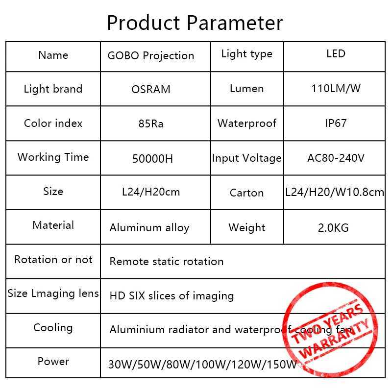 Customized 150W HD Indoor Door Head Outdoor ip67 Waterproof Rotating Advertising Image Projection Lamp Gobo Shop Projector Y250916