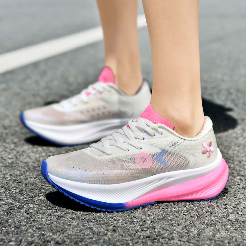 ONKE Autumn Breathable Mesh Shock Absorption Lightweight Sports Men Thin Ultra-light Carbon Plate Women's Running Shoes GM93