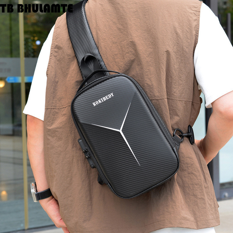 Free Shipping Designer Bag Luxury Bag Hard Shell Men's Chest Bag Texture Large Capacity Crossbody Bag Water-resistant Cycling Motorcycle Bag Busi