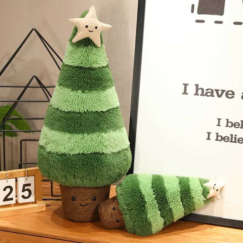 3060cm Twotone Christmas Tree Plush Toy Simulated Stuffed Plants Cute Xmas Pine Throw Pillow Cushion Dolls Xmas DecorXJ250916