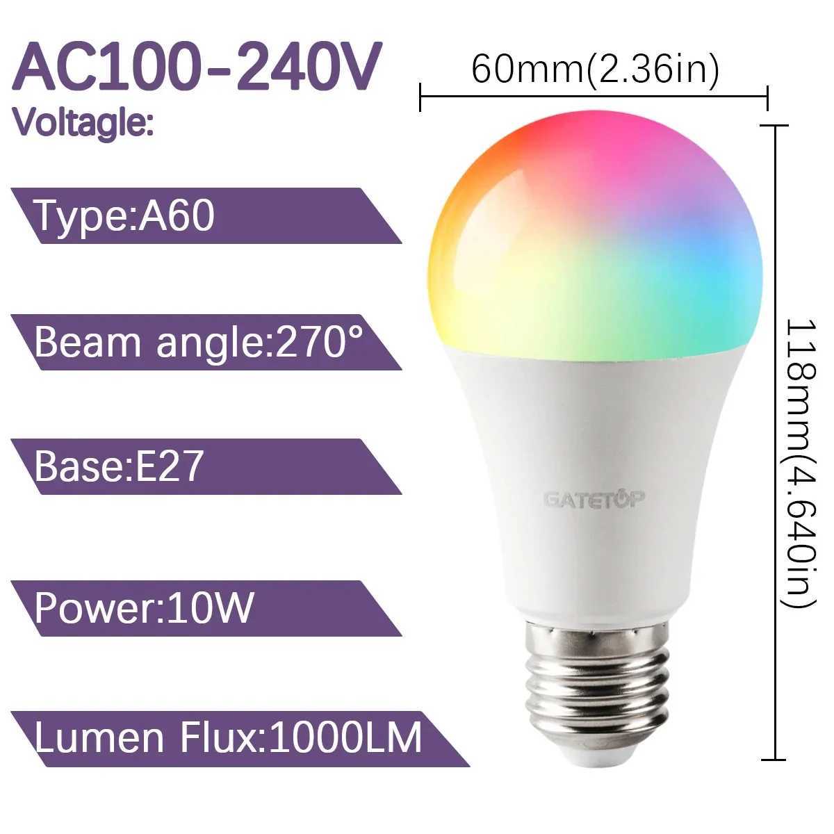 E27 Base RGB LED Bulb 24 Key Remote Control Dimmable 10W AC220V 110V Colorful Change For Bedroom Living Room Desk Lamp C250917