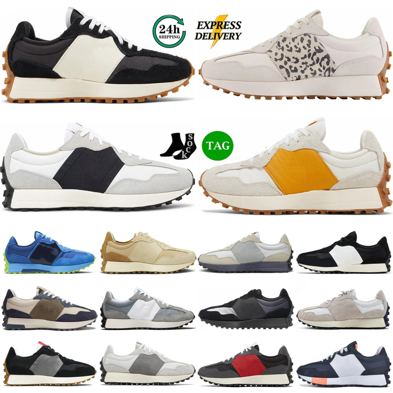327s Running Shoes For Men Womens 327 Sneakers Athletic Designer Men Trainers Leopard Sea Salt Suede Oxford Beige Black White Grey Sports Gym Shoes Size 36-45