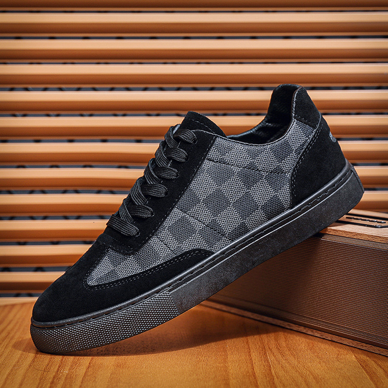 TOP Designer Men's Sneakers Low Top Plaid Lace-up Casual Shoes Versatile Shoes Men's Trendy Shoes 24