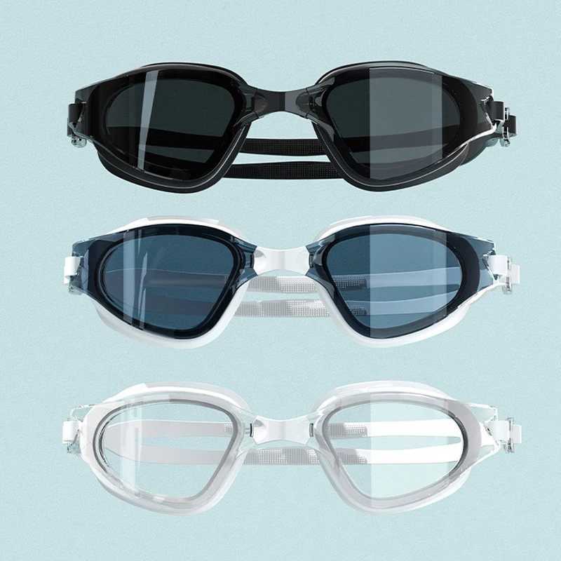 Adult new antifog swimming goggles waterproof swim goggles with earplugs for men and women antiUV swimming goggles J250917