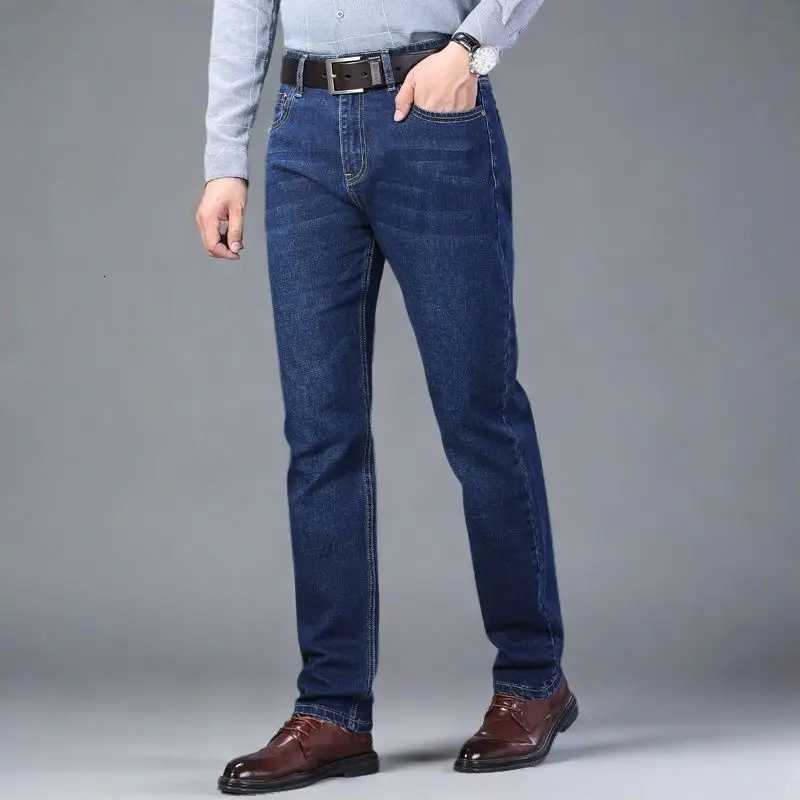 2025 New Mens Jeans Stretch StraightLeg Leg Loose Jeans Mens Pants Business Casual Easiest for Match Long Pants Can Wear AllZ250917